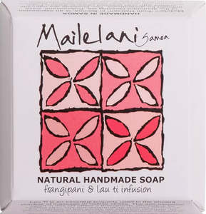 Organic Coconut Oil Handmade Soap: Frangipani & Lau Ti Natural Bar Soap