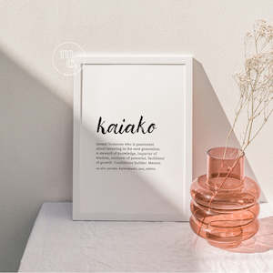 'Kaiako' Teacher Definition Art Print
