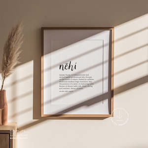 'Nēhi / Nurse' Definition Print - Digital Download