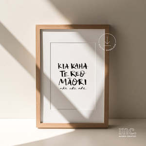 'Kia Kaha Te Reo Māori' Print - Digital Download