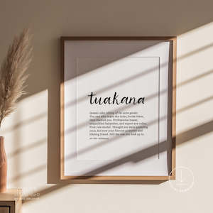 'Tuakana' Older Sibling Definition Print - Digital Download