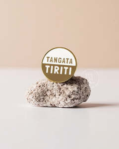 Te Reo Maori Gifts For 25 Or Under: 'Tangata Tiriti' Enamel Badge Pin