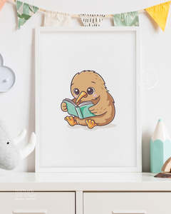 Kiwi Reading Print | Digital Download