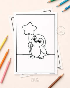Kororā Star Colouring Page
