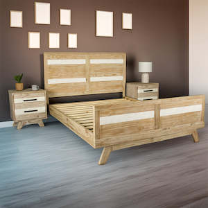 Bedroom Furniture Sets: Soho 3 Piece Bedroom Set with Queen Slat Bed Frame