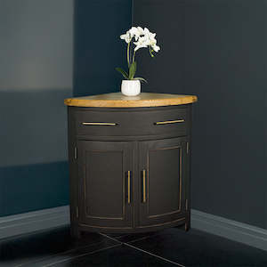 Cascais Oak-Top Corner Cabinet