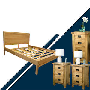 Modern Oak 4 Piece Double Bedroom Suite
