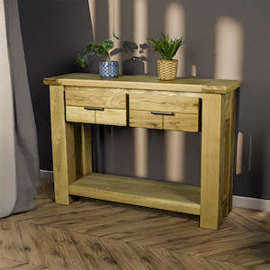 Camden 2 Drawer Oak Hall Table