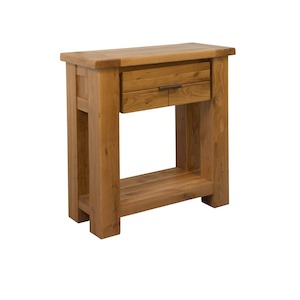 Camden: Camden 1 Drawer White Oak Hall Table