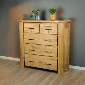 Camden: Camden 5 Drawer White Oak Tallboy