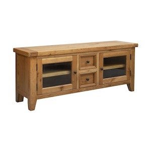 Vancouver Value 2 Drawer 2 Door Oak Entertainment Unit