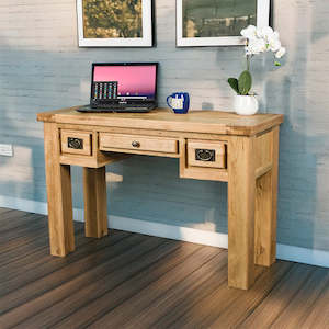 Desks: Amstel 3 Drawer Oak Dressing Table / Desk