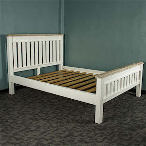 Biarritz Range: Biarritz Two-Tone Queen Size Slat Bed Frame