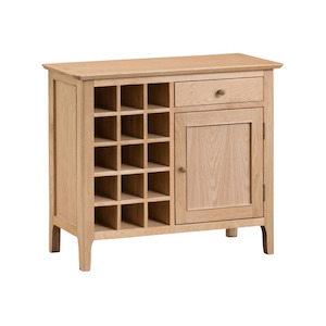 Northampton Oak Buffet with Wine Rack