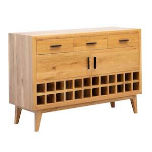 Kubic Medium Oak Buffet with Wine Rack
