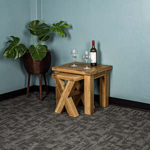 Amstel Oak Nesting Tables