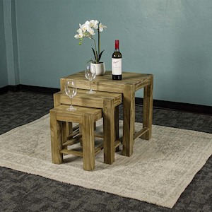 Nesting Tables: Vancouver Pine Nesting Tables