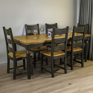 Boston: Boston Oak 7 Piece Dining Suite with 2m Table
