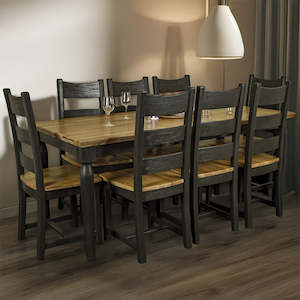 Boston: Boston Oak 9 Piece Dining Suite with 2m Table