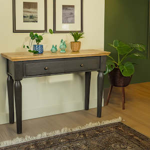 Boston Oak Hall Table - Black