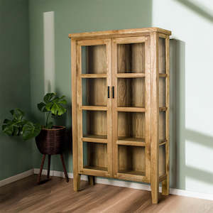 Oscar: Oscar Glass Door Oak Display Cabinet