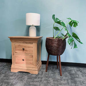 Oakland 2 Drawer Bedside Table