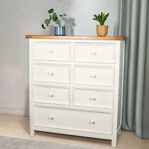 Tuscan Recycled Pine Seven Drawer Tallboy