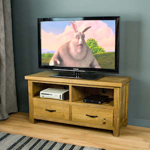 Ventura: Ventura Two Drawer Recycled Pine TV Unit