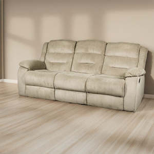 Costanza: Costanza 3-Seater Recliner Sofa (Tan)