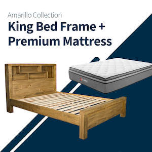 Bed Frame Mattress Deals: Amarillo King Bed Frame + Premium Pillow Top Mattress