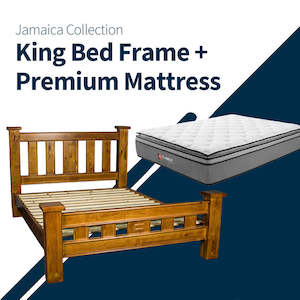 Bed Frame Mattress Deals: Jamaica King Bed Frame + Premium Pillow Top Mattress