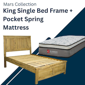 Bed Frame Mattress Deals: Mars King Single Bed Frame + Euro Top Mattress Combo