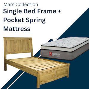 Bed Frame Mattress Deals: Mars Single Bed Frame + Euro Top Mattress Combo