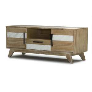 Pre Order: Soho 1.4 m 2 Door 1 Drawer NZ Pine Entertainment Unit