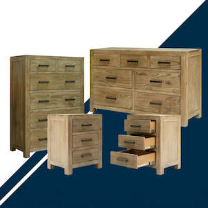 Pre Order: Vancouver Stonewash 4-piece Bedroom Suite