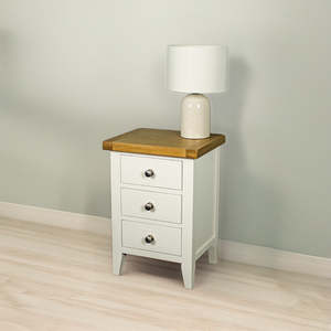 Oak Furniture: Tasmania Oak Top Bedside Cabinet