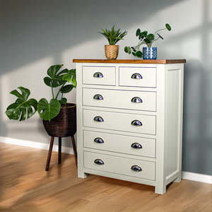 Pre Order: Alton 6 Drawer NZ Pine Tallboy