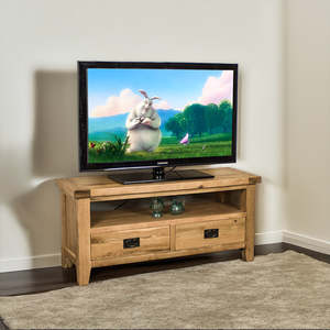 Pre Order: Yes 2 Drawer Oak Entertainment Unit