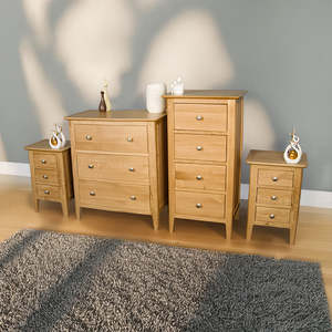 Oak Furniture: Victoria 4 Piece Bedroom Suite