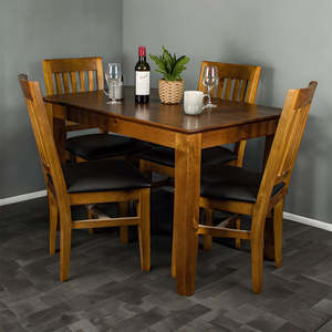Hamilton 4 Seater Pine Dining Suite with 1.2m Long Table