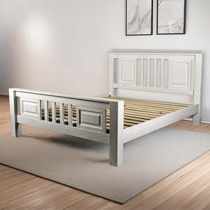 Vancouver King Size White Slat Bed Frame (Damaged)