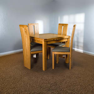 Oak Furniture: Bristol 4 Seater Extending Oak Dining Suite