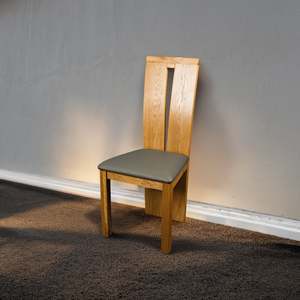 Oak Furniture: Bristol Oak Grey Dining Chair