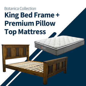 Botanica King Bed Frame + Premium Pillow Top Mattress