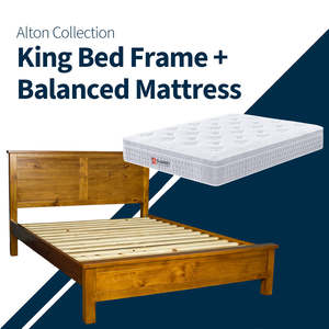 New Arrivals: Alton Rimu King Bed Frame + Balanced Euro Top Mattress