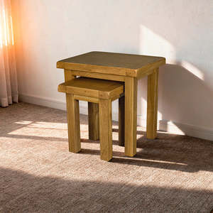 Oak Furniture: Queensland Oak Nest of Tables
