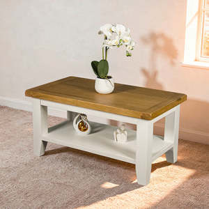 Oak Furniture: Tasmania Oak Top Coffee Table