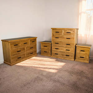 Hive 4 Piece NZ Pine Bedroom Suite