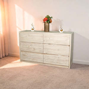 Charlotte 6 Drawer NZ Pine Lowboy