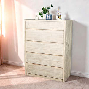 Charlotte 5 Drawer Pine Tallboy